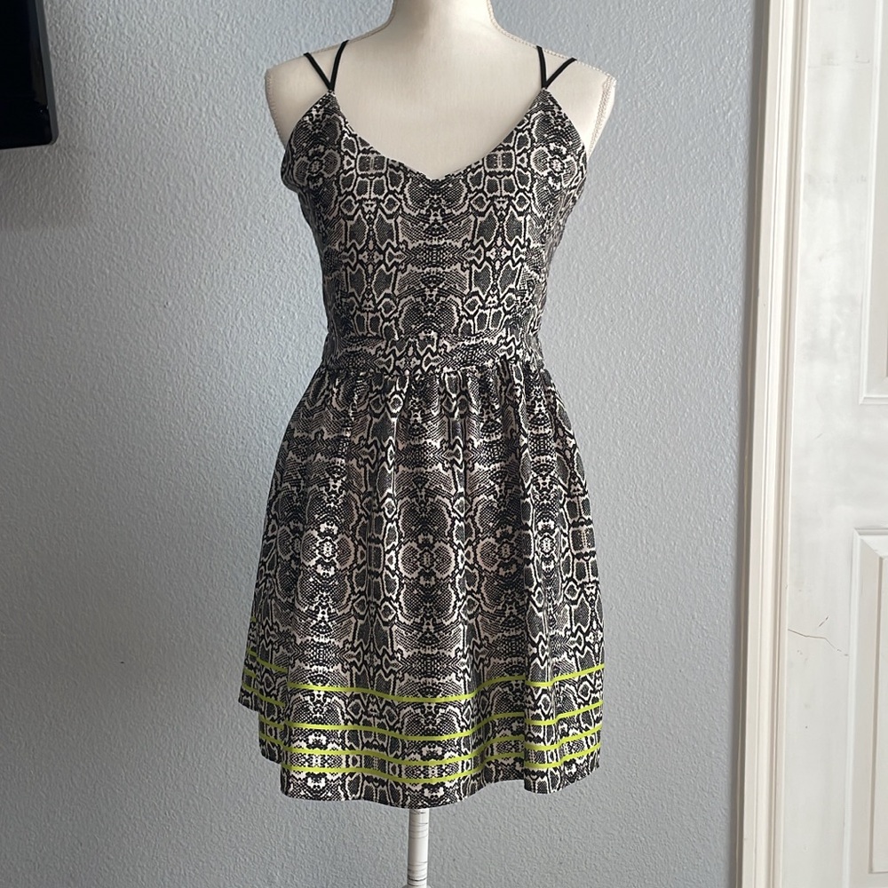 Dolce Vita Black and Yellow Mini Dress